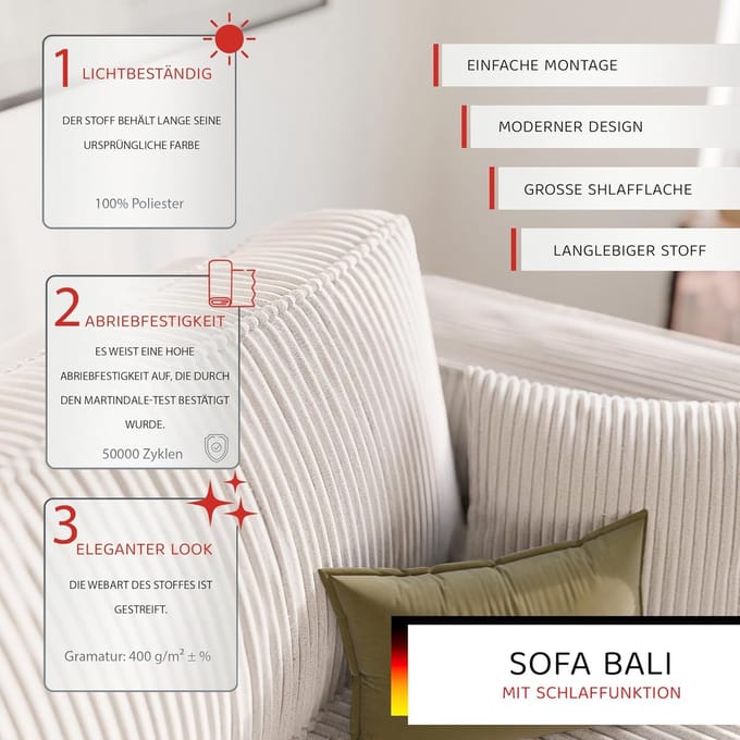 Luxe Uitschuifbare Slaapbank – Grijs – 255x105 cm – Fluweel – Industrohome