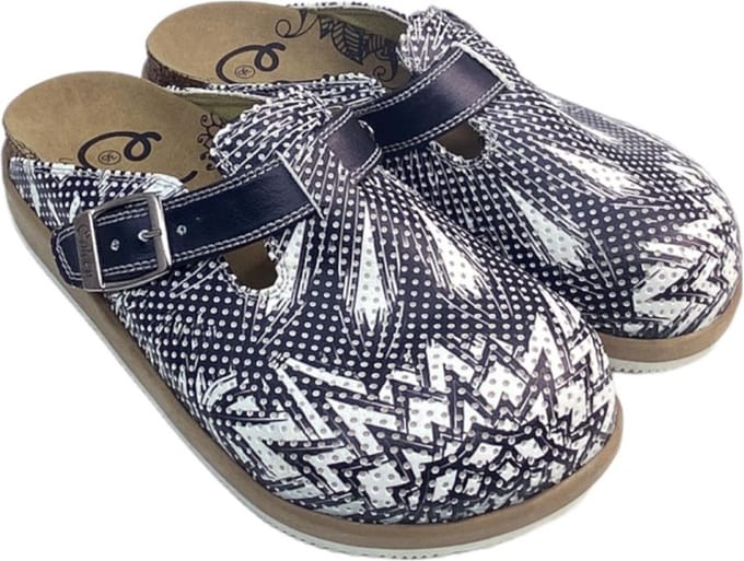 GOBY Clogs met Patroon – Handgemaakt – Premium Kwaliteit – Maat 42