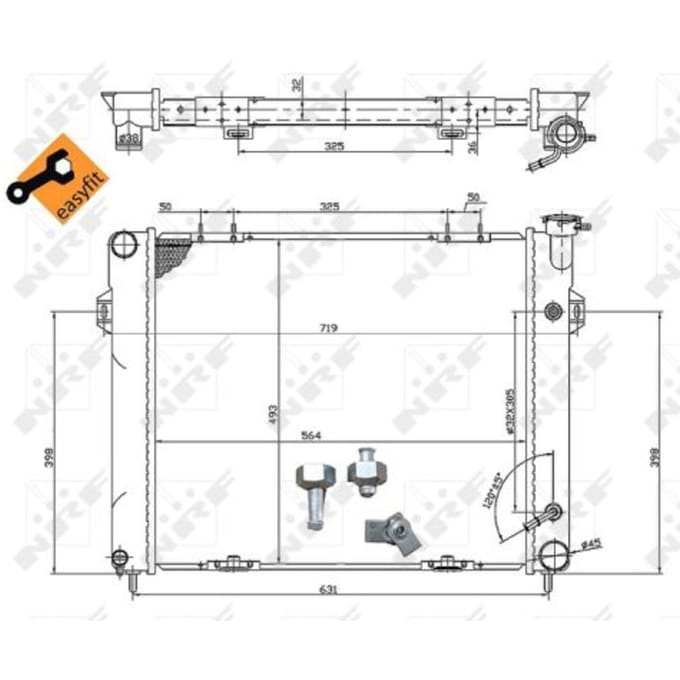Radiator, motorkoeling NRF 50202