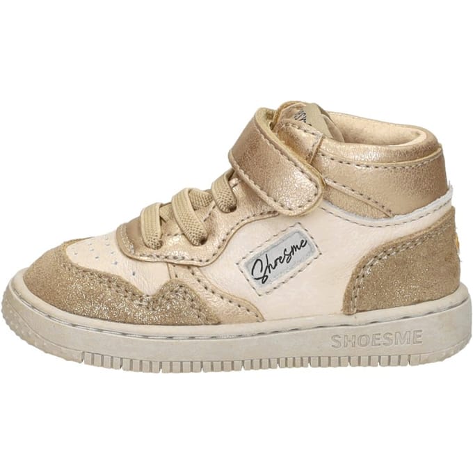 Shoesme Beige Basket Sneakertje - Sneakers Kinderen - Meisjes - Gold Beige - Microfiber leer - Maat 20