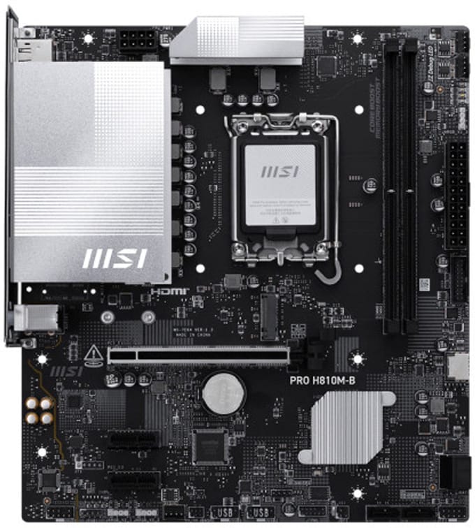 MSI PRO H810M-B - motherboard - micro ATX - LGA1851 Socket - H810 Moederbord - Intel H810 - Intel LGA1851 - DDR5 RAM - Micro-ATX