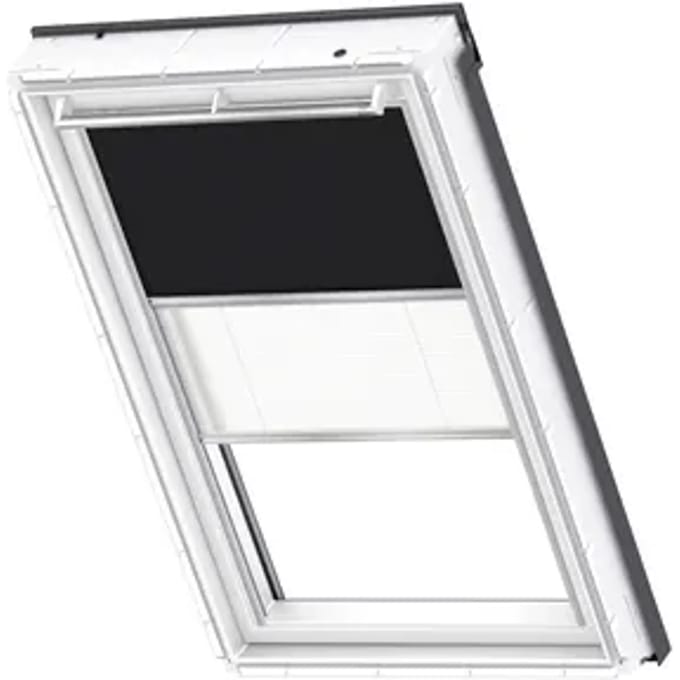 Velux Verduisterend Rolgordijn Dfd Ck04 3009s - Manueel - Zwart En Wit