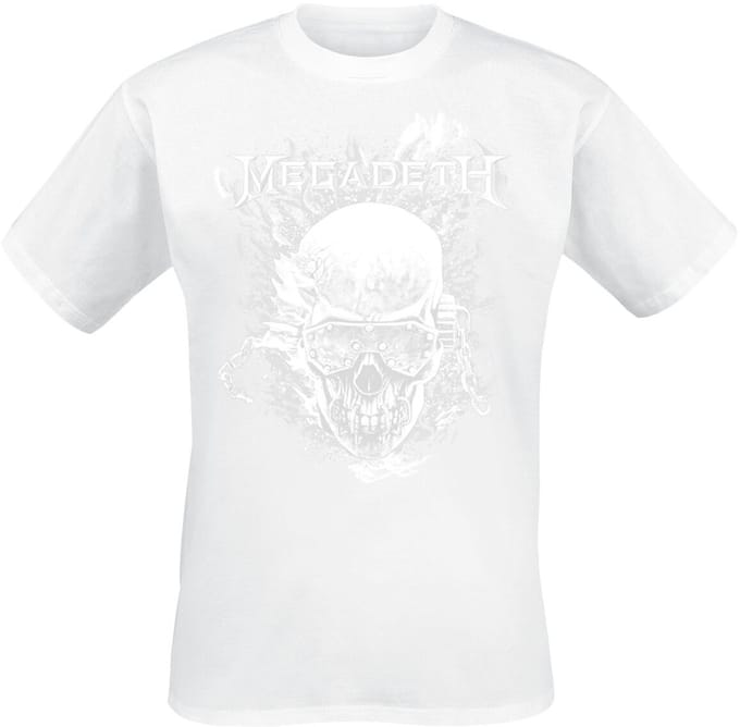 Megadeth T-shirt - Vic & Flames - S tot 5XL - voor Mannen - wit