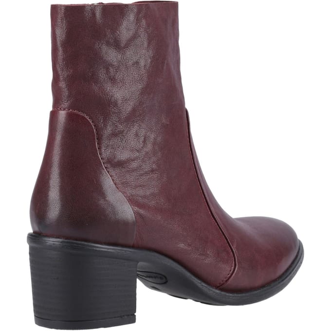 Hush Puppies Winona Leren Dames Pruimenlaarzen