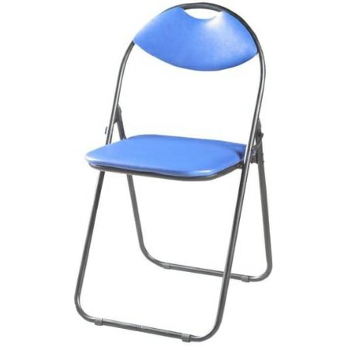 Master Grill&Party - Stoel - klapstoel / Metaal van eco leer - Blauw, JCD1805UN