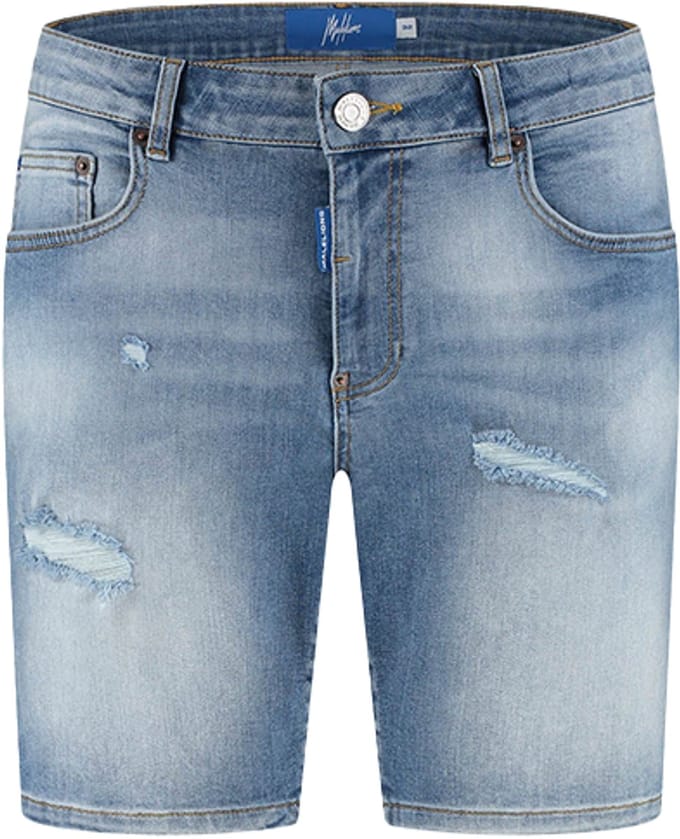 Malelions Washed Denim Short