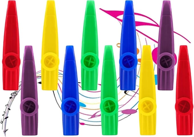 Set van 10 Muziekinstrumenten Kazoo voor Kinderen en Feestjes