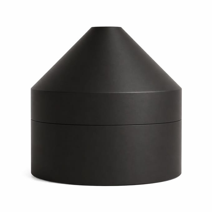 Fiastra Vulcano Brooddoos – Met Deksel – Mat Zwart – Ø 30 cm