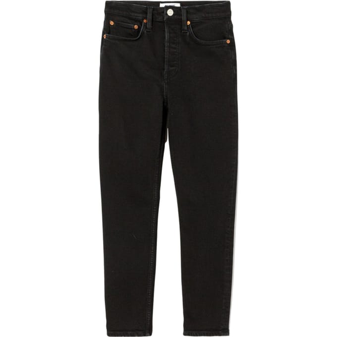 RE/DONE 90s High Rise Ankle Crop Noir Größe: 23 | Slim Jeans Outlet | Damen