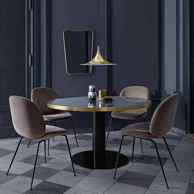 Gubi Semi hanglamp, Ø 47 cm, glanzend messing