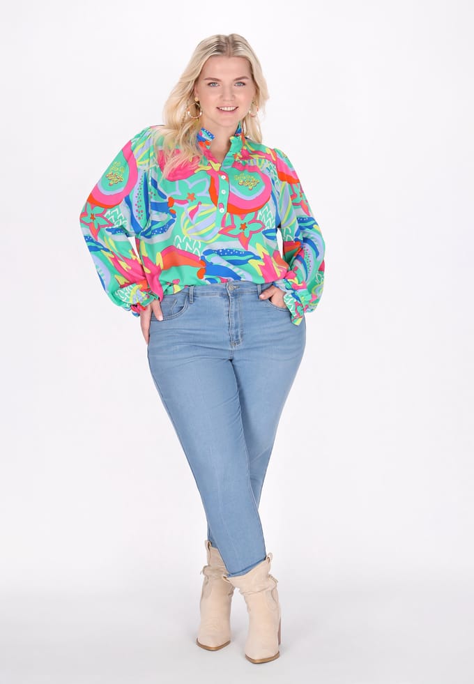 IZIA Grote maat blouse vrouwen Groen