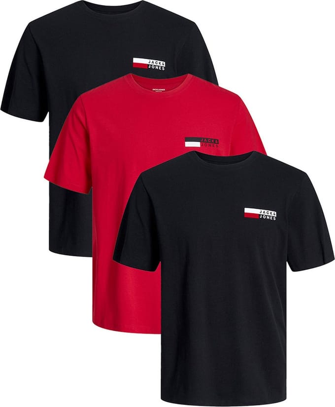 Jack & Jones Heren t-shirt 3 pack Corp