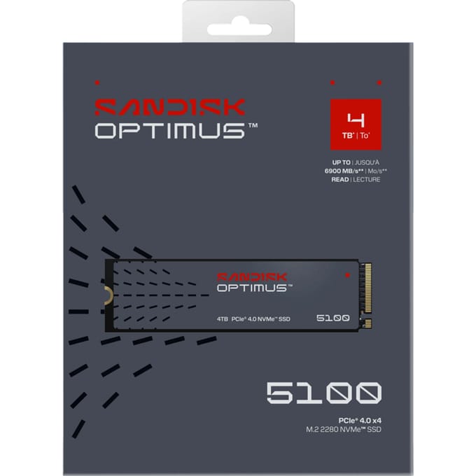 SANDISK Optimus 5100 SSD - 4TB - PCIe 4.0 - M.2 2280