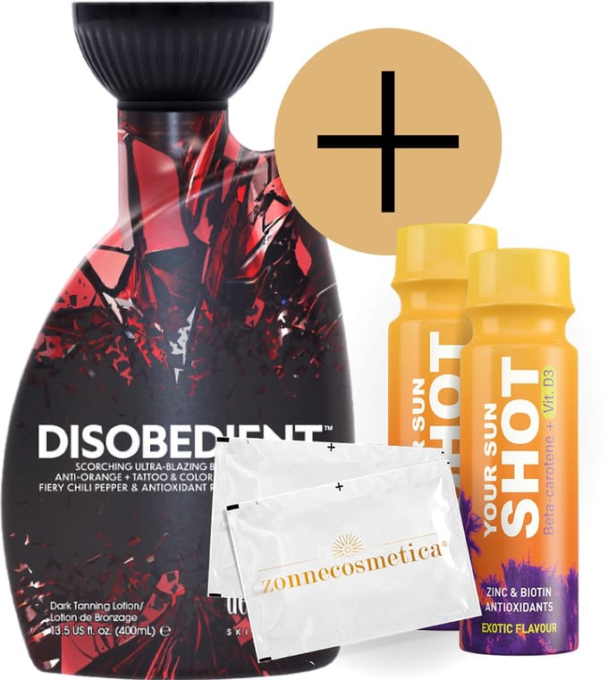 Devoted Creations - Disobedient + 2 Your Sun Shots + 2 Verfrissingsdoekjes