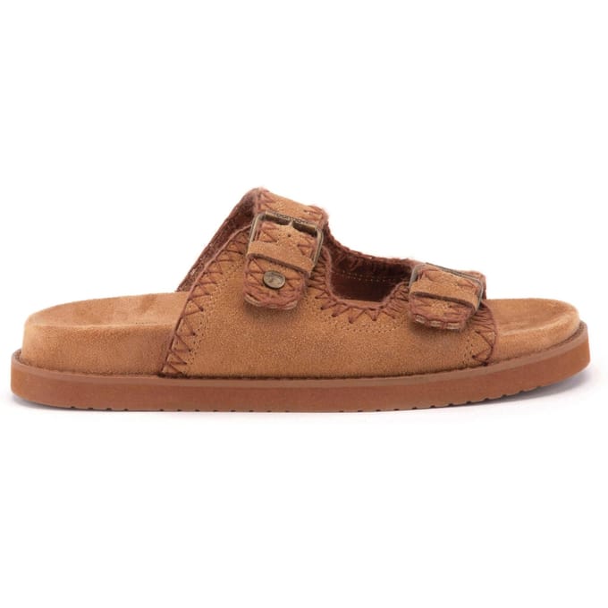 Warmbat Bendigo Suede Dames Sandalen - Cognac
