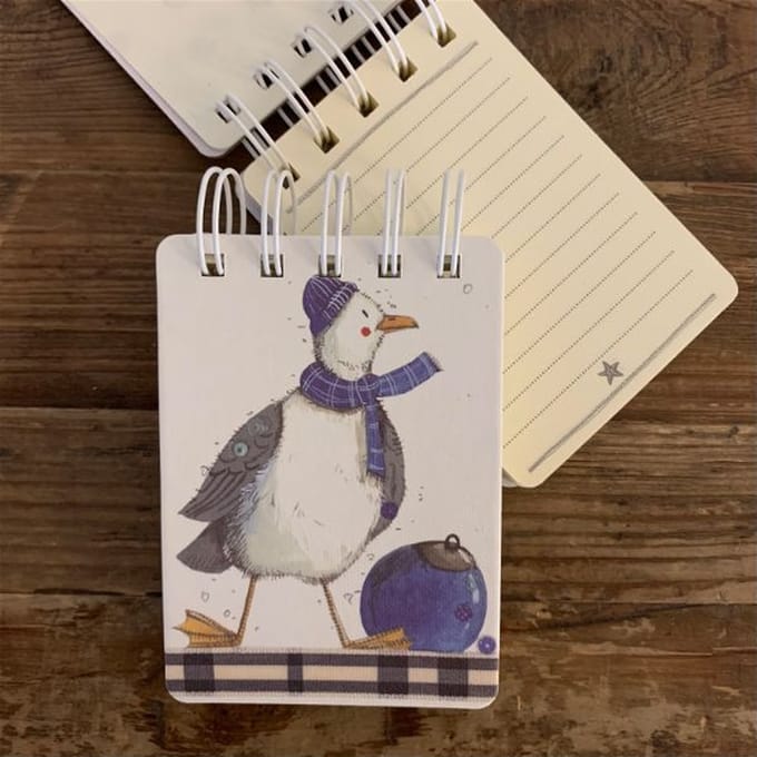 Alex Clark klein spiraal gebonden notitieblokje meeuw ~Old Buoy Small Spiral Bound Notepad'