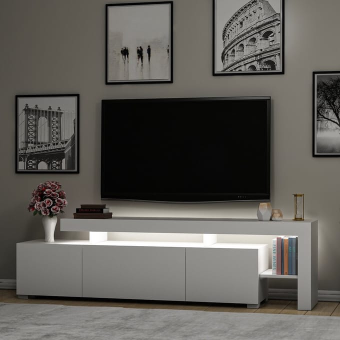 Houten TV-meubel "Beliz" 192 x 37 x 53 cm - Wit