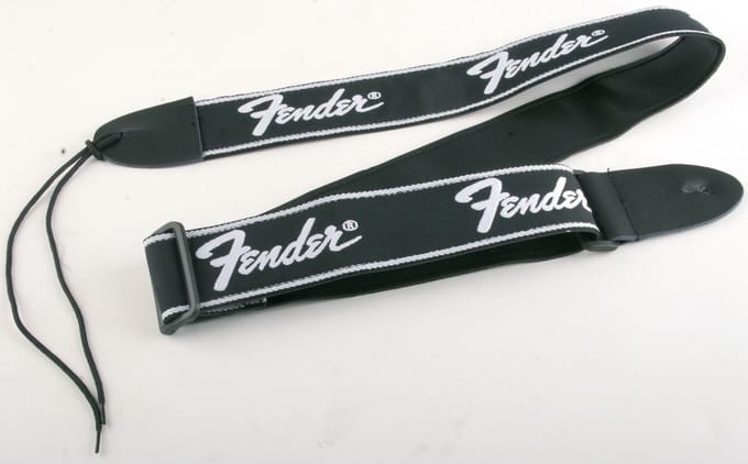 Fender Running Logo strap 2 - Gitaarband - zwart