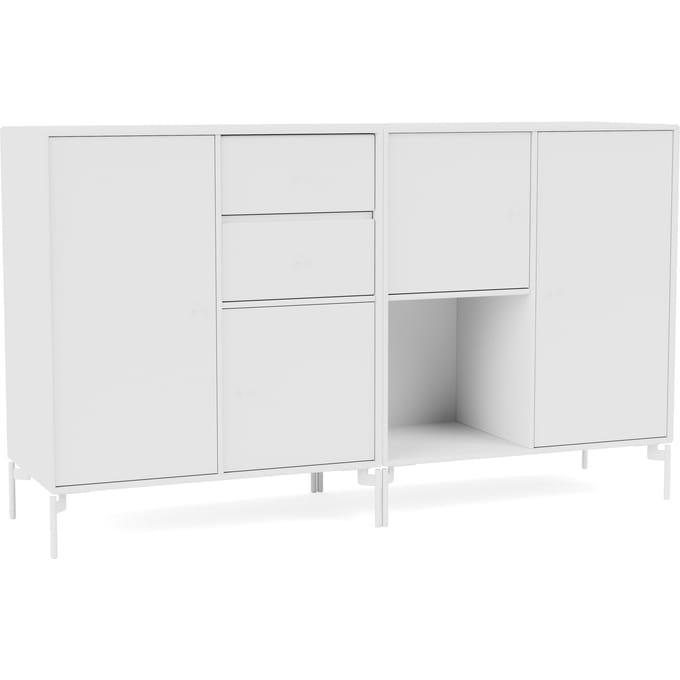 Montana Couple Highboard - New White - Poten 12,6 cm snow