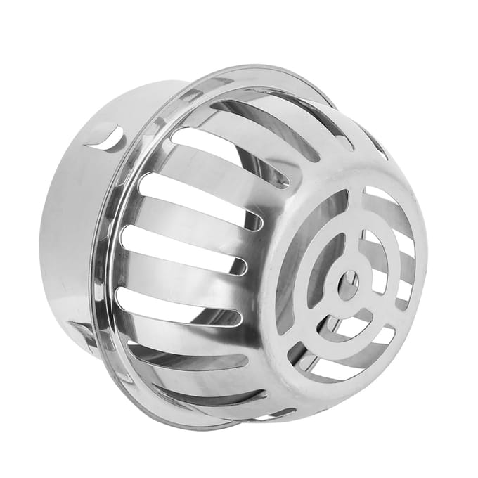Siphon de sol rond en acier inoxydable pour une utilisation domestique, salle de bain, extérieure, cour, balcon(110mm/4in) gray