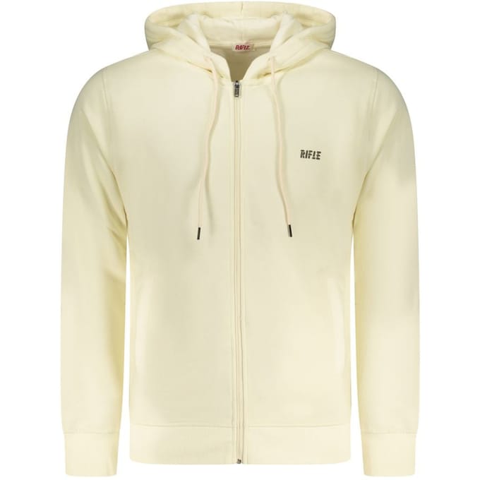 Rifle Witte Katoenen Hoodie Sweatshirt voor Mannen