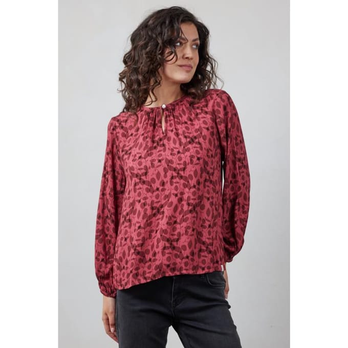 Blouse Adore Rose Happy leaves print
