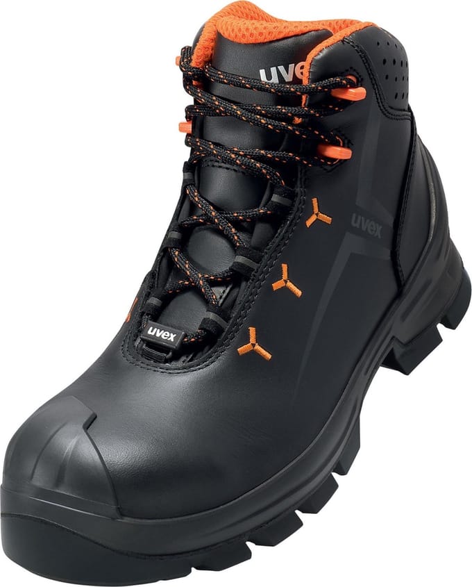 Uvex 2 laarzen S3 65232 zwart, oranje (65232)