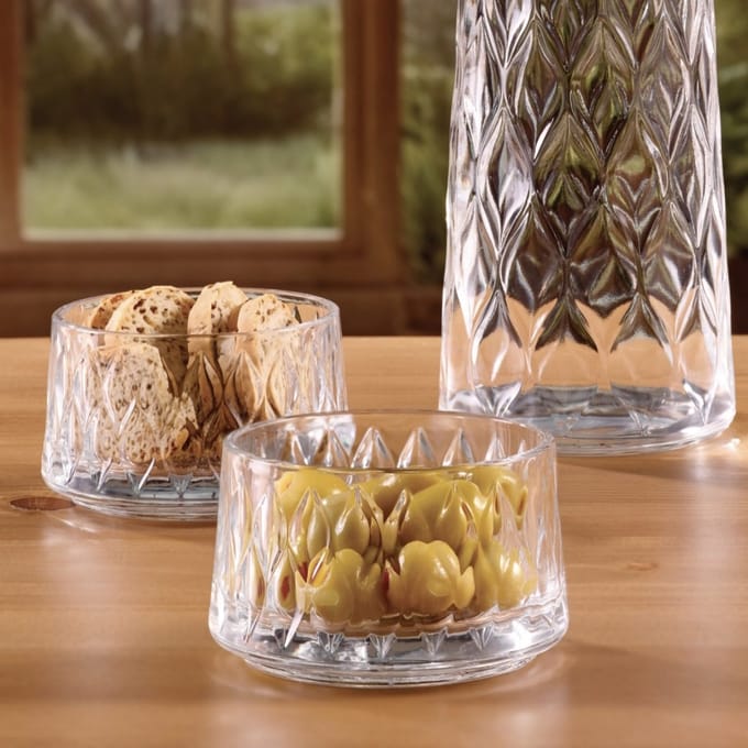 Pasabahce Leafy 530166– Glazen Schaaltjes – 4 Stuks – 240 ml – Ø9 cm