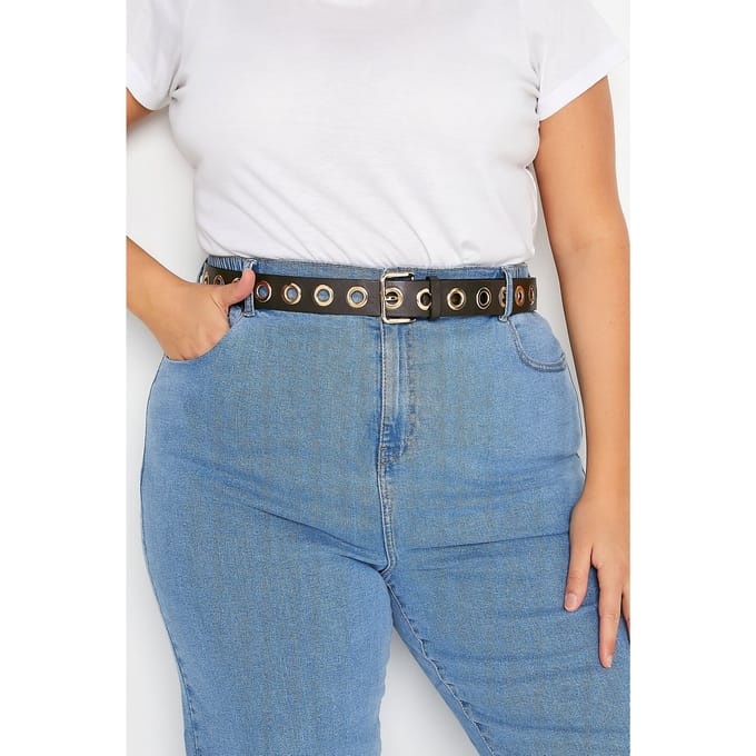 Yours Riem Met Eyelet Detail In Bruin/Goudsize 42-44