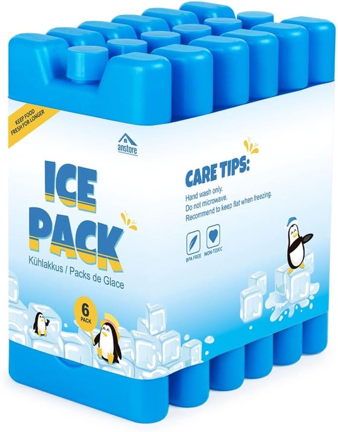 Herbruikbare ijspakketten voor optimale koeling - 5 x 350 ml of 6 x 210 ml