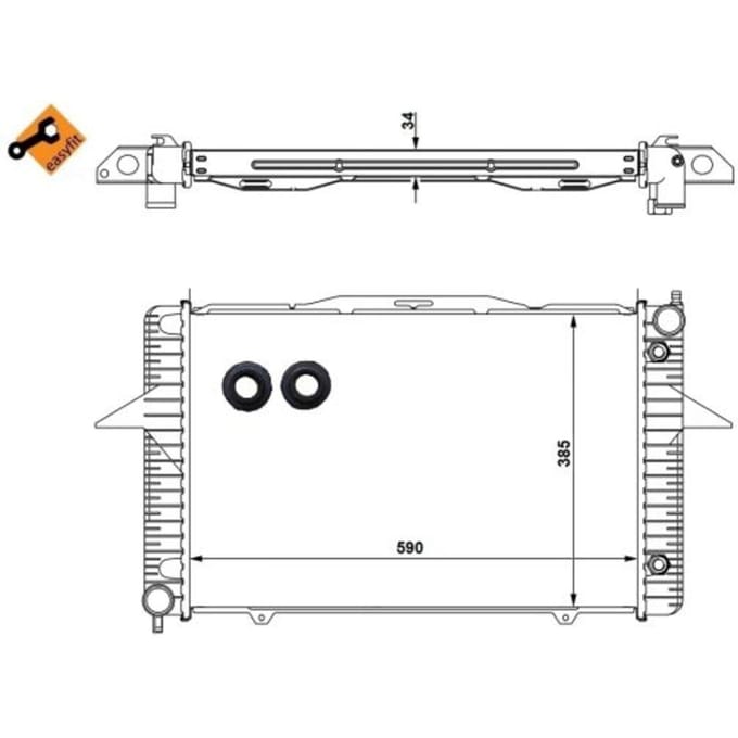 Radiator, motorkoeling NRF 58343