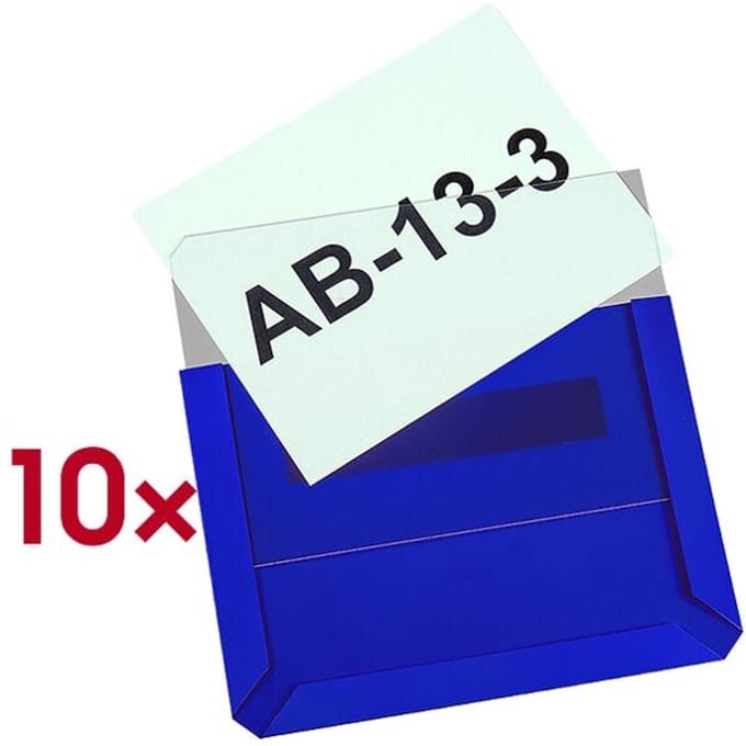 Magneet-insteekhoezen, A6 liggend, blauw, 10 stuks