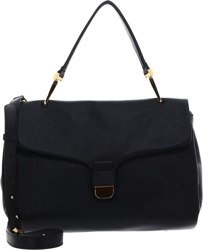COCCINELLE Leren Schoudertas Soft Handbag Noir Zwart