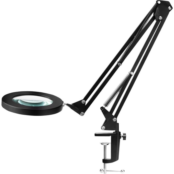 Zwart LED - tafel TOP LOUPELAMP — GLOW 308 USB — Lamp