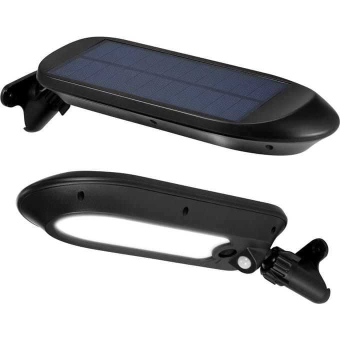 2 PIÈCES Lampes Murales Solaires Capteur de Mouvement 32 LED Extérieur Étanche Lampes Murales LED Solaires avec Gradation/ noir
