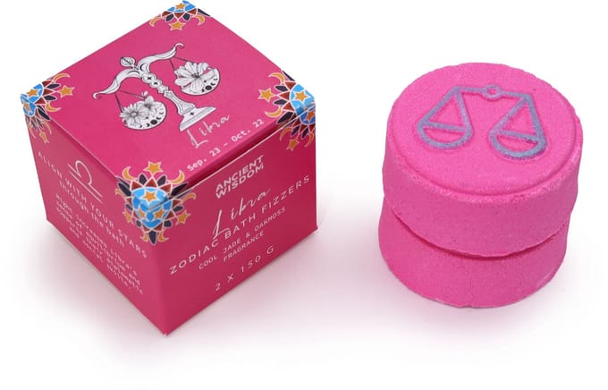 Set Zodiac Badbruisballen met Horoscoop - Weegschaal