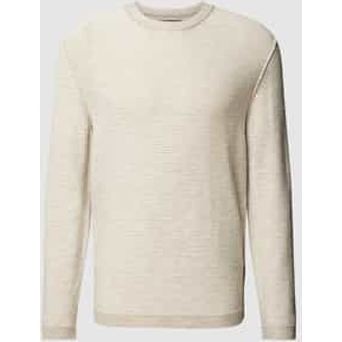 Gebreide pullover in gemêleerde look