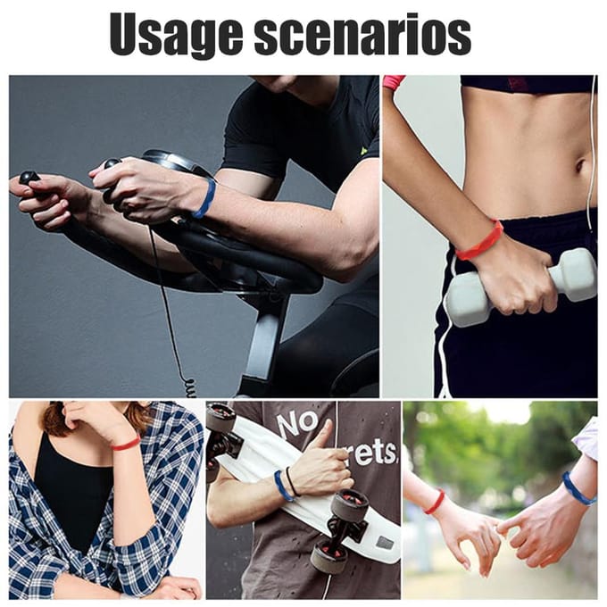 Modieuze Verstelbare Antistatische Armband Siliconen Lichaam Statische Sport Polsband blauw