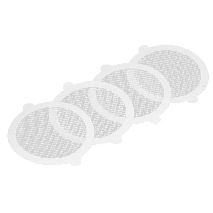 50 Stuks Doucheputje Haarvanger Glasvezel Praktisch Handig Dicht Gaas Douche Haarvanger 11cm white