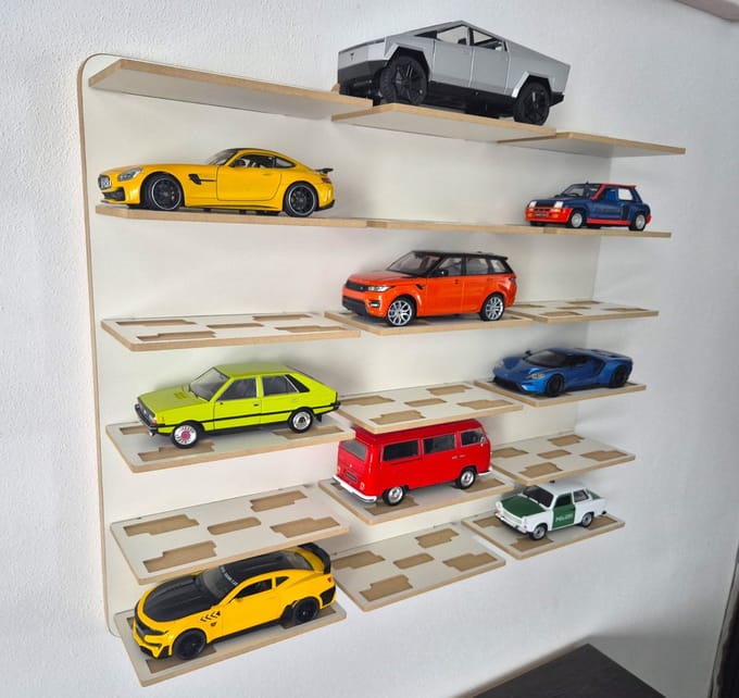 Moliland - Regaal voor Modelauto's - Schaal 1:24 - Hangend - MDF