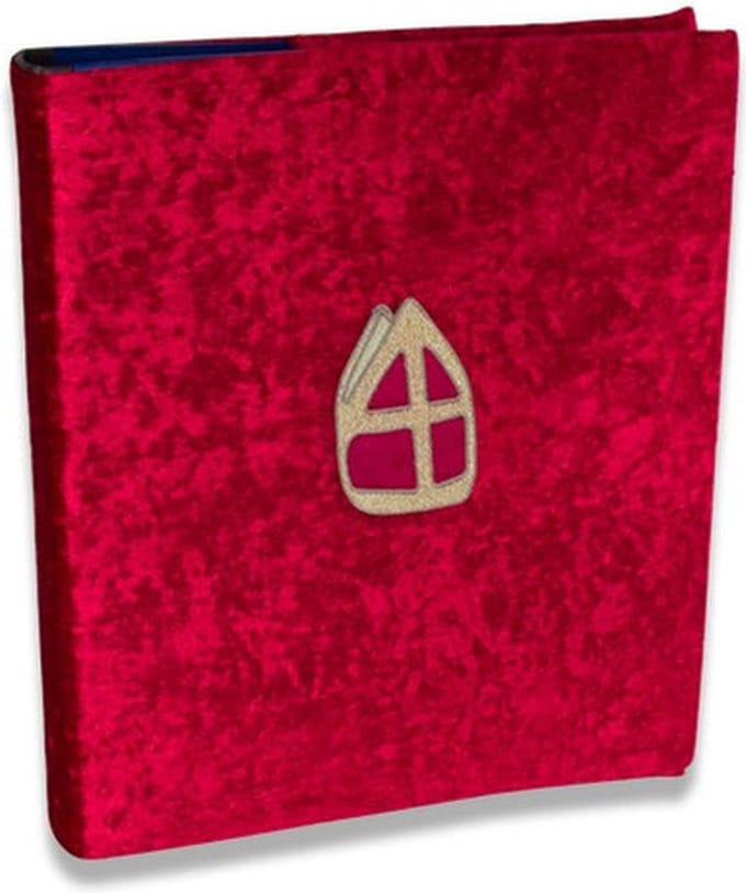 Boekomslag - voor het grote boek van Sinterklaas - rood - 32 x 55 cm