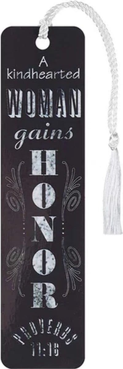A kindhearted women - Chalk design Bookmark with tassel - 38 x 150 mm