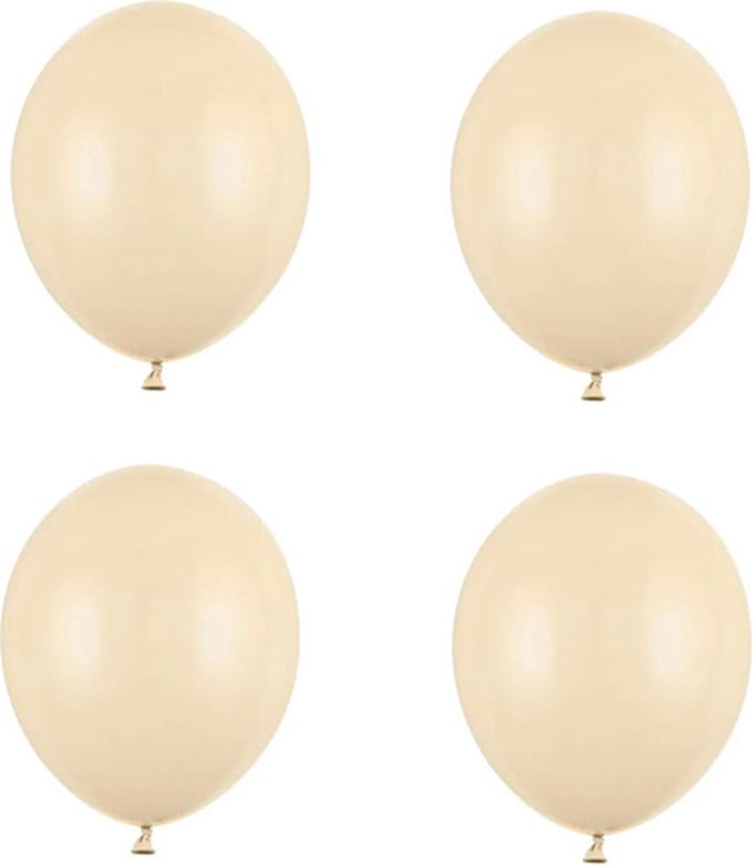 Partydeco - Ballonnen latex - ivoor 27 cm (100 stuks)