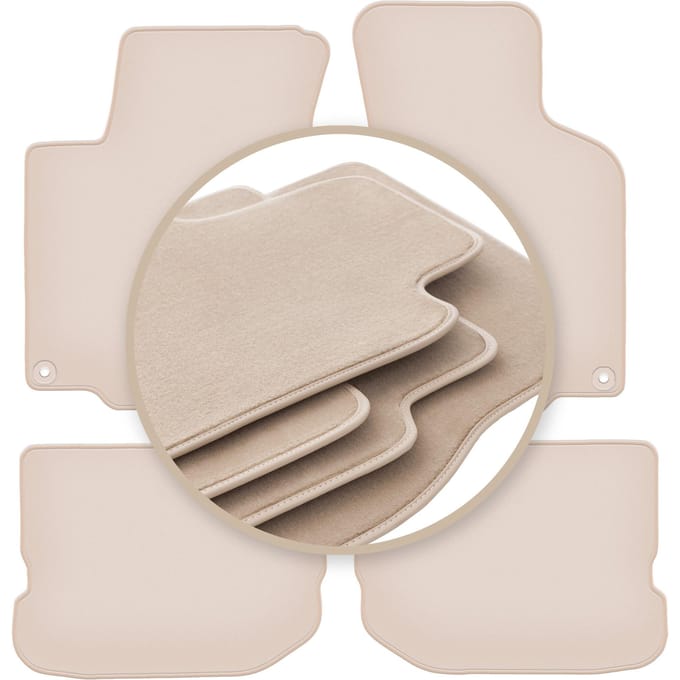 PREMIUM beige vloermatten voor: Volkswagen New Beetle coupé, cabrio 1997-2020