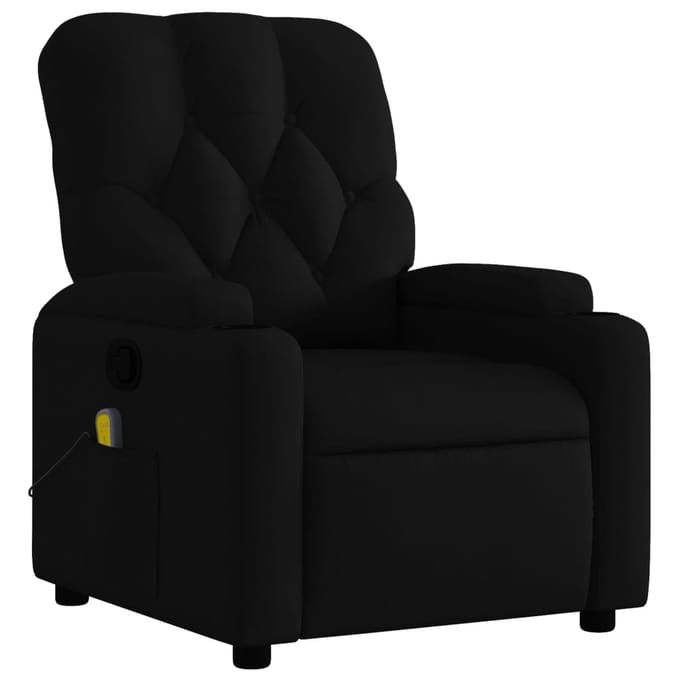vidaXL - Massagestoel - met - zwarte - stof