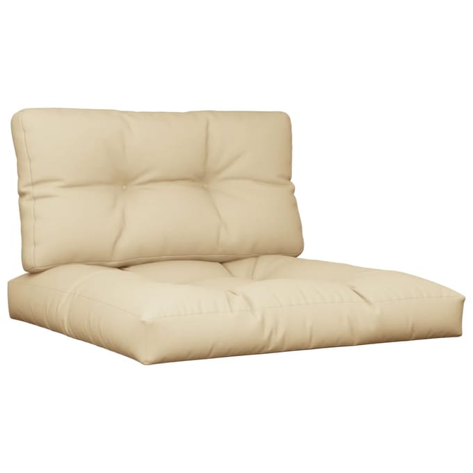 vidaXL - Palletkussens - 2 - st - stof - beige