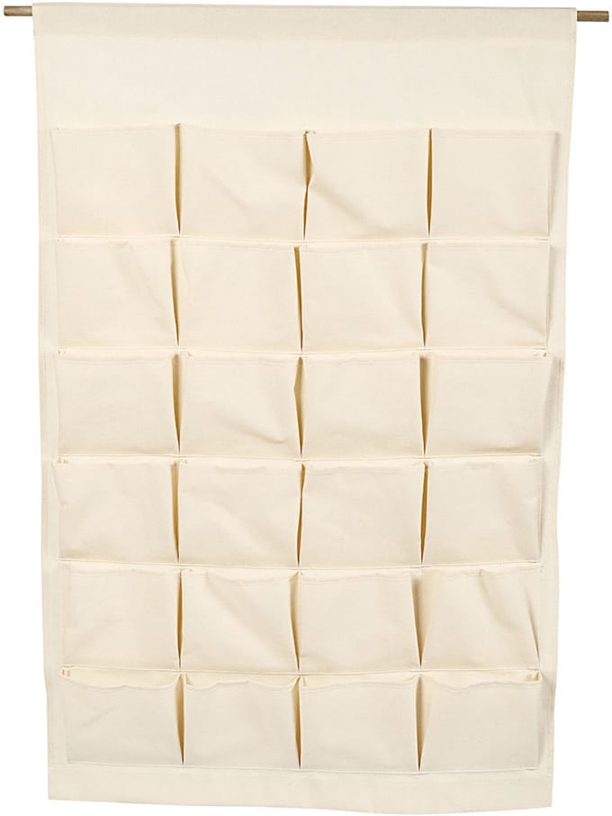 Hangende organiser, H: 93 cm, B: 60 cm, licht naturel, 1 stuk