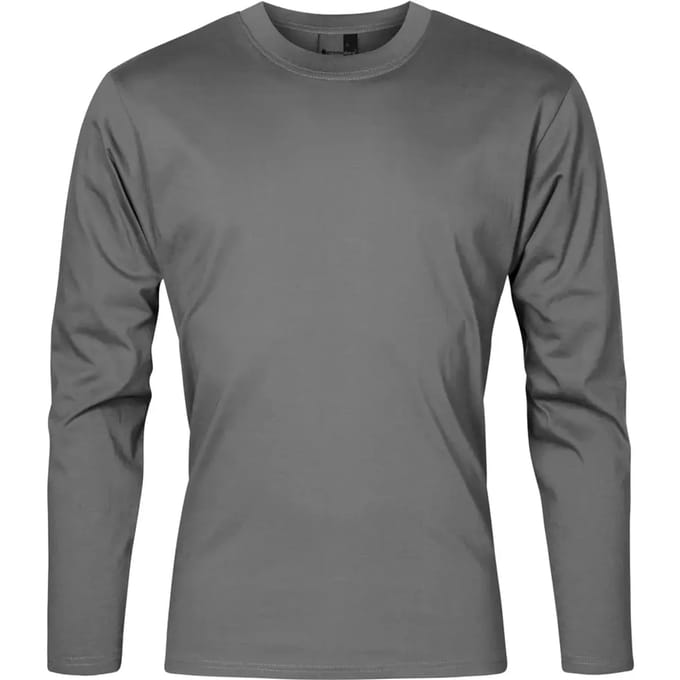Promodoro Men´s Premium-T Long Sleeve E4099 - Steel Grey (Solid) - M