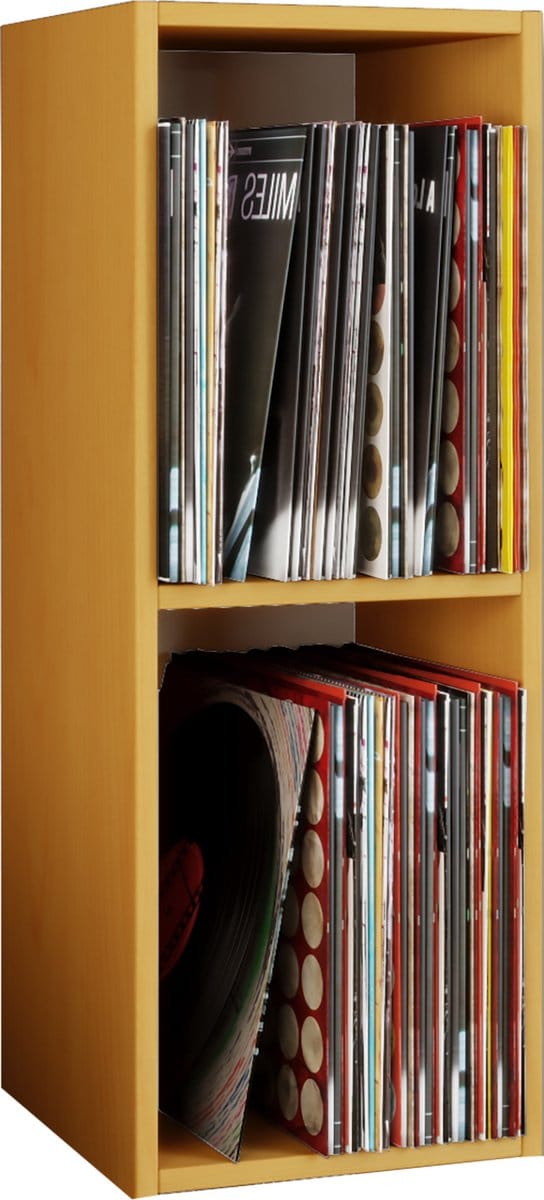 Houten platenstandaard LP-plank Archiefstandaard Platto 2-voudig