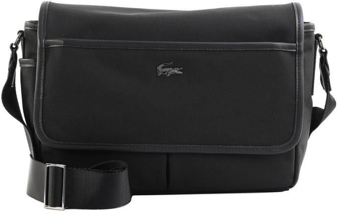 LACOSTE schoudertas Messenger Bag Noir zwart